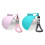 Tragbare Wasserflaschen, Outdoor-Hundefutterspender,-Rosa 2