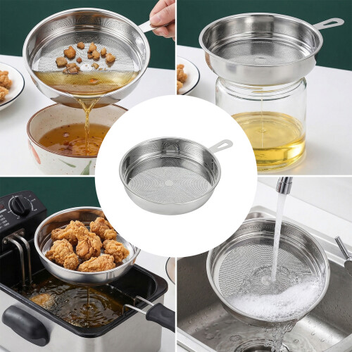 Premium Stainless Steel Filter Mesh Strainer For Kitchen-Silver 2