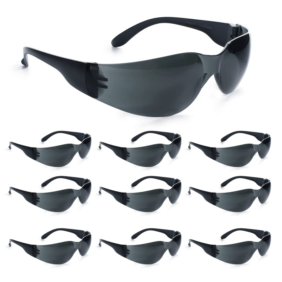24Pack Tinted Safety Glasses Ansi Z87.1 Impact Resistant Protective Eyewear With Uv400 And Antifog Smoke Lenses 9073542898641