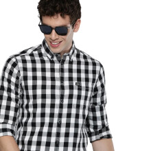Camisa Slim de Homem Xadrez The Indian Garage Co (0121-SH72-04_ Branco X-Large)