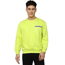 Allen Solly Mænd Grøn Crew Neck Langærmet Casual Sweatshirt