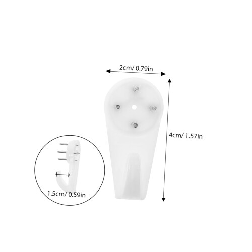 10pcs Picture Hanging Hooks No Drill Wall Hooks Invisible Design Traceless  Load for Frames 1