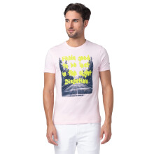 Being Human Mænds Premium Komfortabel Regular Fit Casual T-Shirt | Blød T-Shirt til Mænd (Pink, S)