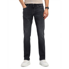 Arrow Sports Mænds Grå Solid Mid Rise Medium-Wash Stretchable Slim Fit Jeans