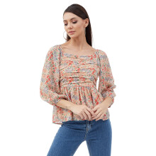 Harpa Dames Bloemen Regular Fit Top (Gr6351_Peach S)