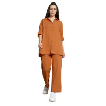 Conjunto Casual Feminino de Manga Longa Sólido