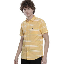 Camisa Regular Fit para Homens Adultos The Indian Garage Co (1021-SH123-06_Amarelo 2XL)