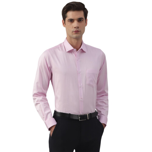 Allen Solly Ανδρικό Ροζ Slim Fit Μπλουζάκι Με Μακριά Μανίκια