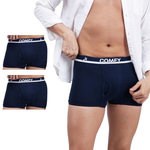 Amul Comfy (Pack de 3) Trunks Masculinos de Algodão Sólido