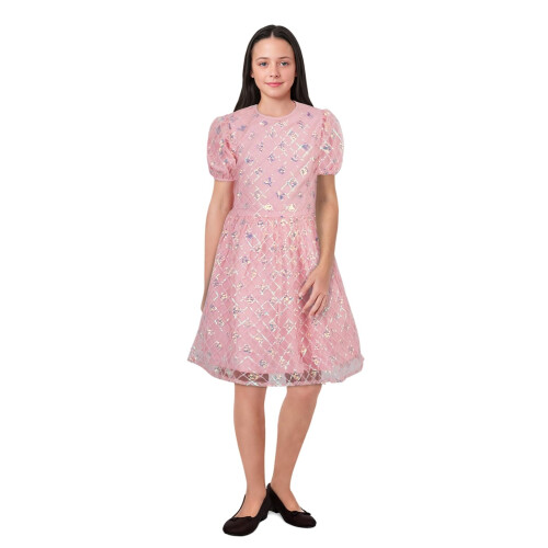Φόρεμα Allen Solly Junior A-Line Πολυεστερικό Γόνατο (Agdrergfo49517_Ροζ)