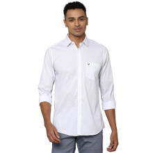 Camisas Casuais de Manga Longa Slim Fit Allen Solly para Homem Brancas
