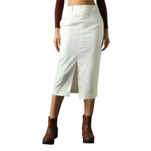 Jupe Mi-Longue Femme Unie Élégante Blanche High Star