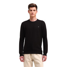 Sweatshirt Casual Masculino Preto de Algodão de Manga Longa Asaiss3952