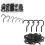 Black Screw Hooks and Cup Hooks Set, RustResistant MultiSize Steel Hooks with Storage Case 1