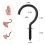 Black Screw Hooks and Cup Hooks Set, RustResistant MultiSize Steel Hooks with Storage Case 5