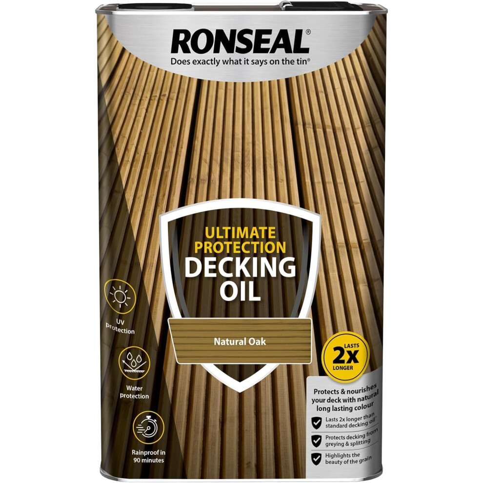 Natural Oak Decking Oil 5L | Deep Penetrating Wood Treatment 5061097015129