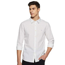 Flying Machine Ανδρικό Casual Πουκάμισο (8907378336200_Fmsh3334_Xxl_Λευκό)