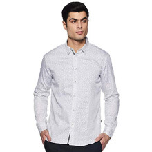 Camisa Casual Masculina Flying Machine (8907378348036_F2Sh0054_Xxl_Branco)
