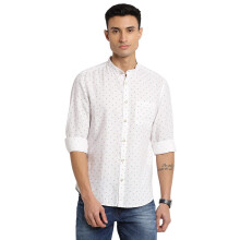 Camisa Branca Impressa para Homens Indian Terrain