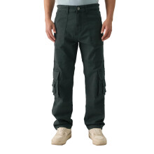The Souled Store Solids: Greenlake Herr och Pojkar Raka Passform Bomullsmix Cargo Jeans