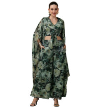 Libas Dames Geprinte Chiffon Co-Ord Set