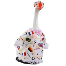 Fußball-Veranda-Gänse-Outfits für Zementgänse,-Weiß