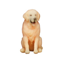 Artistic Animal Sculpture 1/64 Size Resin-Squatting golden ret