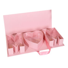 Creative Mother's Day Surprise With Real Flowers Arranged-Pink