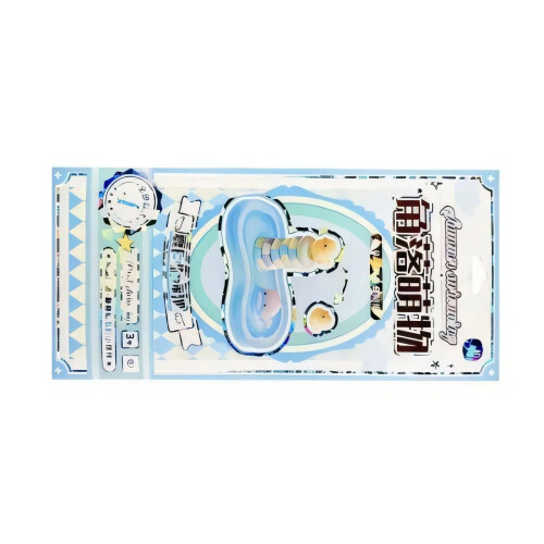 3D Puffer Sticker,Embossed Bubble Sticker Stackable Funny-Blue