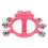 W209 Rose Red Hand Jingle Bell - Plastic Shaker 16