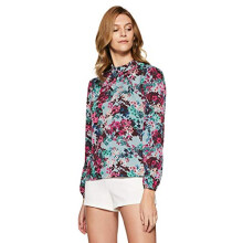 Harpa Dames Bloem Regular Fit Top (Gr3799-Turq_Medium)