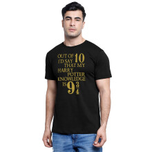 Free Authority Harry Potter Trykt Regular Fit Sort Bomulds T-Shirt