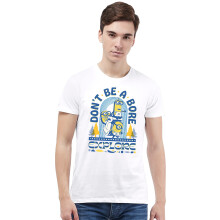 Free Authority Minions Print Regular Fit Hvid Bomulds T-Shirt til Mænd