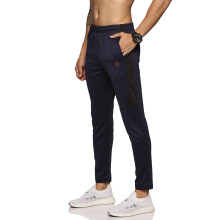 Domin8 Calças de Treino Masculinas Confortáveis| Calças de Treino Elásticas com Bolso com Zíper e Corda (M, Regular, Marinho)
