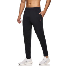 Domin8 Calças de Treino Slim Fit com Bolso Lateral Zipper e Cordão Interno | Para Corrida e Ginásio | Azul