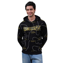 Moletom Preto Regular Dragon Ball Z: Goku Anime Para Homens