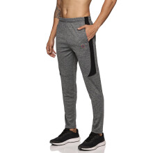 Domin8 Calças de Treino Masculinas Confortáveis| Calças Esticáveis com Bolso com Zíper e Cordão Interior (In, Alpha, M, Regular, Cinza Claro)