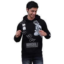 Moletom Pullover Goku Dragon Ball Z para Homens Preto/Cinza