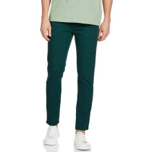 The Indian Garage Co Heren Slim Fit Effen Mid-Rise Chino Teal