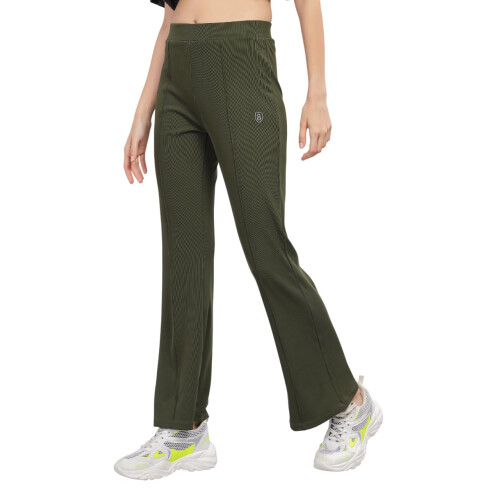 Domin8 Γυναικείο Παντελόνι Rib Pintuck Flare Υψηλής Ελαστικότητας | Άνετο και Μοντέρνο