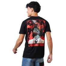 Free Authority Chainsaw Man: Denji Anime Print T-shirt For Men Black