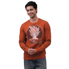 Moletom Masculino Brown Dragon Ball Z: Goku Estampado Regular Fit