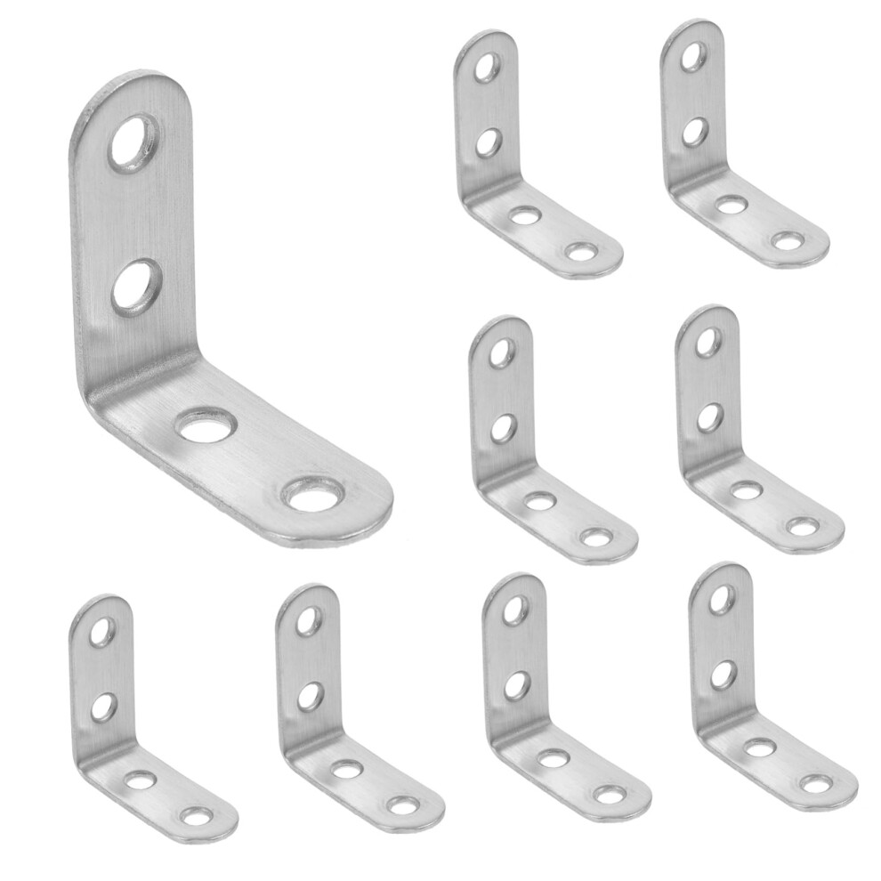 10 Pack Stainless Steel L Brackets For Floating Shelves, Heavy Duty RustâResistant Corner Supports 9073542899143