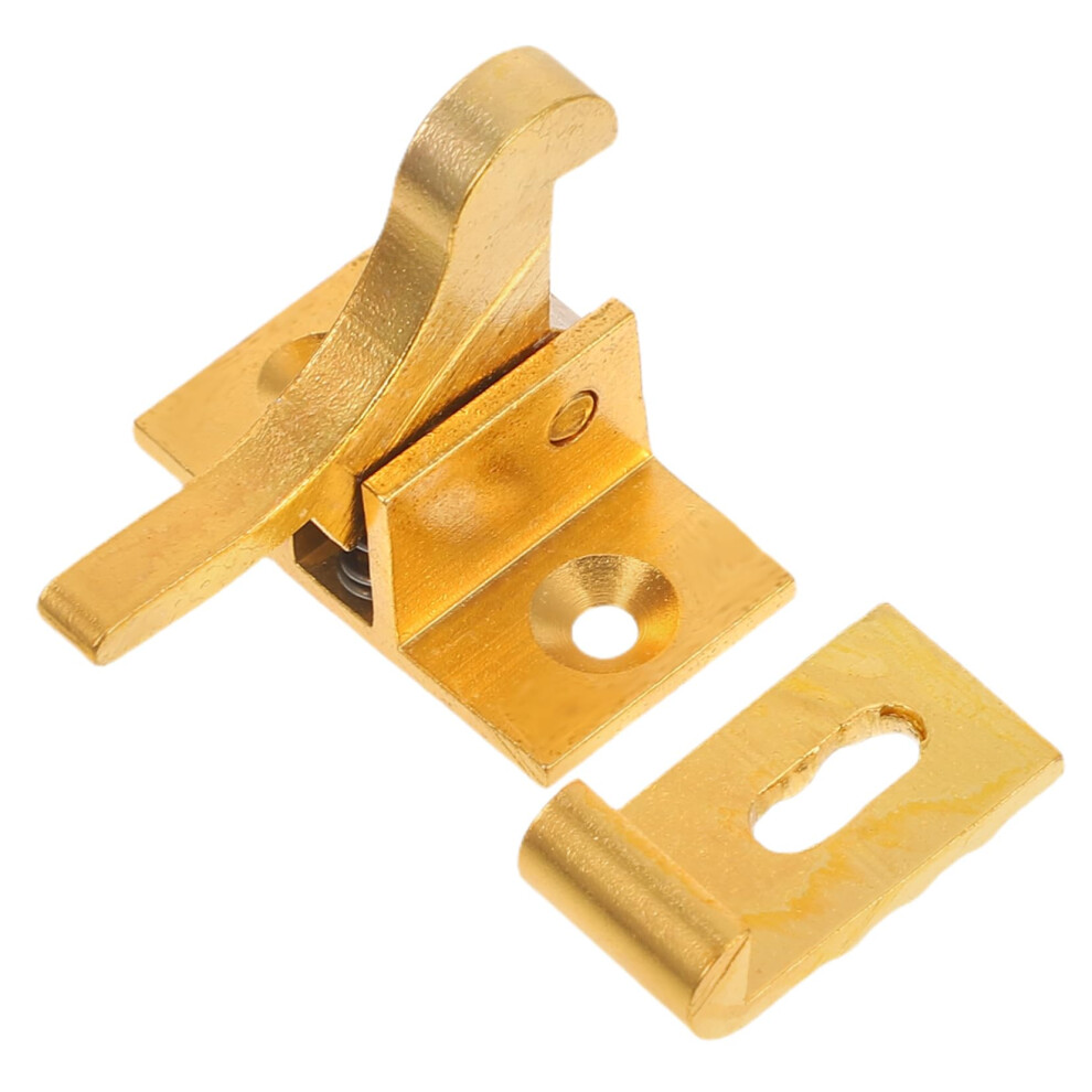 Brass Window Latch With Secure Locking System, Vintage Brass Finish, Easy Install For Doors And Windows 9073542899198