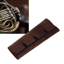 French Horn Hand Guard Leather Anti Slip Protector Wrap Brown for Instrument