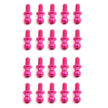 20Pcs Pink Metal Hex Ball Head Screws for Sakura D4 D5 1/10 RC Car, Durable Easy Installation
