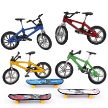 7 Pcs Mini Finger Skateboard and Bike Set for Kids, Durable Finger Sports Toy with Smooth Wheels