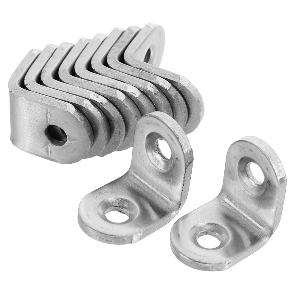 10Pcs Heavy Duty Stainless Steel Right Angle Corner Brackets For Furniture Shelf Support And Rustproof Reinforcement 9073542899402