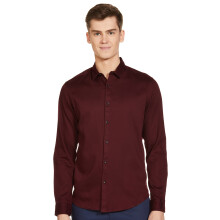 Camisa Slim Fit Masculina The Indian Garage Co (1221-SHST152-06_Burgundy 2XL)