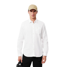 Lacoste Regular Fit Baumwoll-Popelin-Hemd Weiß